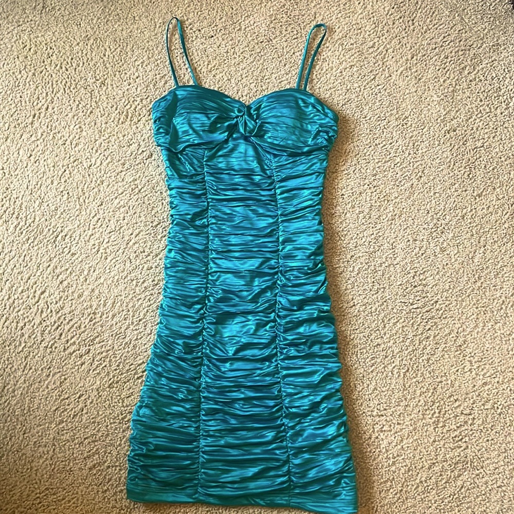 iz Byer California Teal Dress